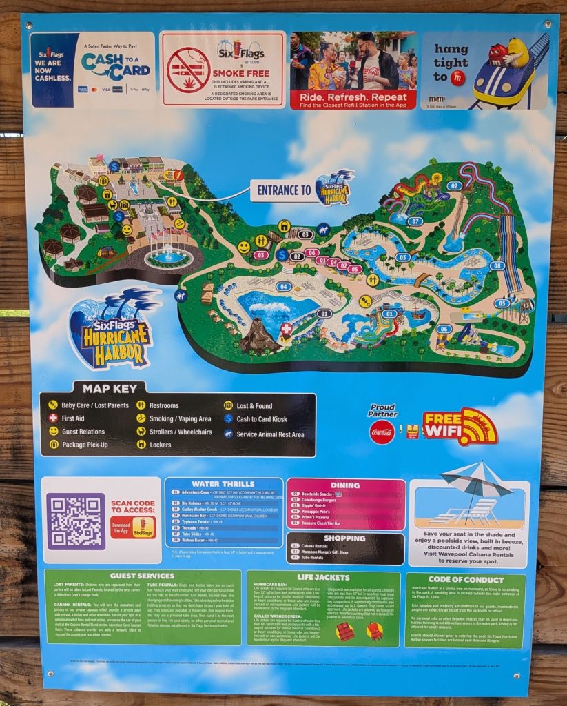 Six Flags St. Louis Hurricane Harbor Map