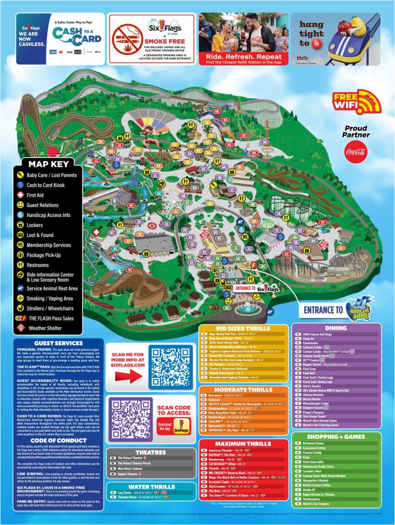 Six Flags Map