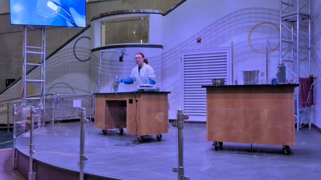 An ice presentation on the Energy Stage