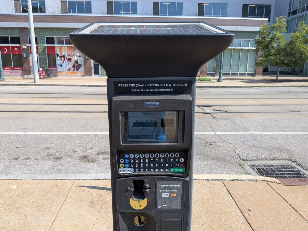 Delmar Loop ParkMobile kiosk