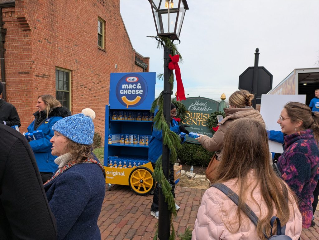 Christmas Traditions 12 - Kraft Mac and Cheese Stand