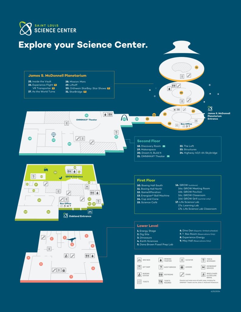 Saint Louis Science Center Map